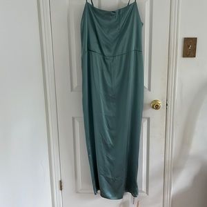 Reformation silk slip dress.